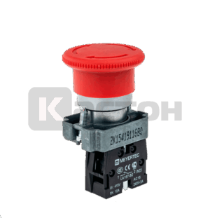 Кнопка грибовидная, возврат поворотом, 1NC красный 40 мм