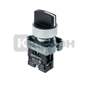 Переключатель на 2 положения, 1NO, с фиксацией, металл