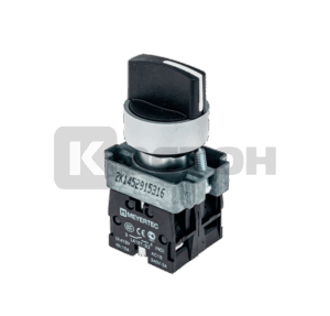 Переключатель на 3 положения, 2NO, с фиксацией, металл